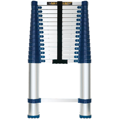 Telescopic Ladder, 3' - 15.5', Aluminum, 250 lbs. Capacity, Type 1 Equipex