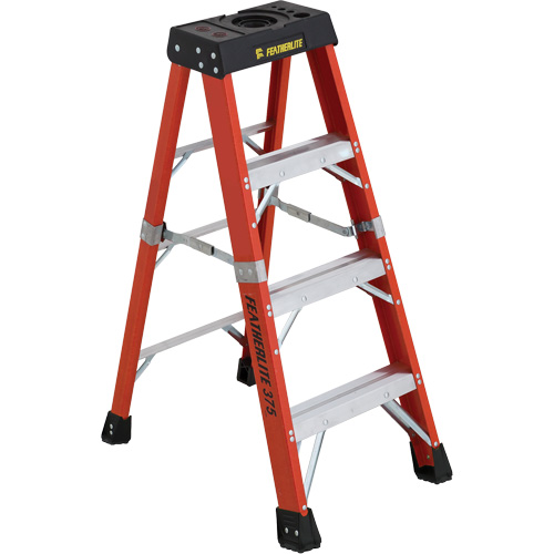 Escabeaux industriels extra robustes (s&eacute;rie 6800 AA), 4', Fibre de verre, Capacit&eacute; 375 lb, Type 1AA Equipex
