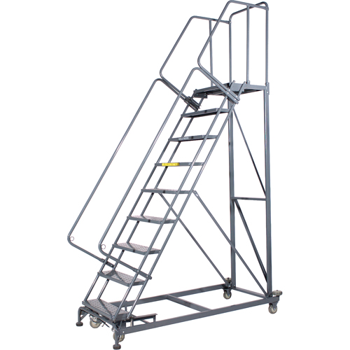 &eacute;chelles roulantes Monster, 6 marches, Largeur de la marche 24", Hauteur de la plateforme 60", Acier Equipex