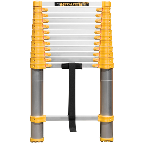 Telescopic Ladder, 3' - 12', Aluminum, 250 lbs. Capacity, Type 1 Equipex