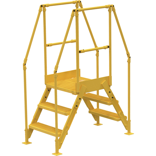 Crossover Ladder, 54-1/2" Overall Span, 30" H x 24" D, 24" Step Width Equipex