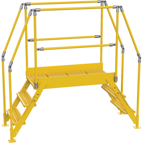 Crossover Ladder, 90-1/2" Overall Span, 30" H x 60" D, 24" Step Width Equipex