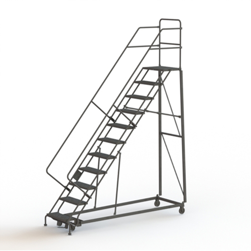 &eacute;chelles robustes en angle de s&eacute;curit&eacute;, 11 marches, Stri&eacute;, Inclinaison 50°, Hauteur 110" Equipex