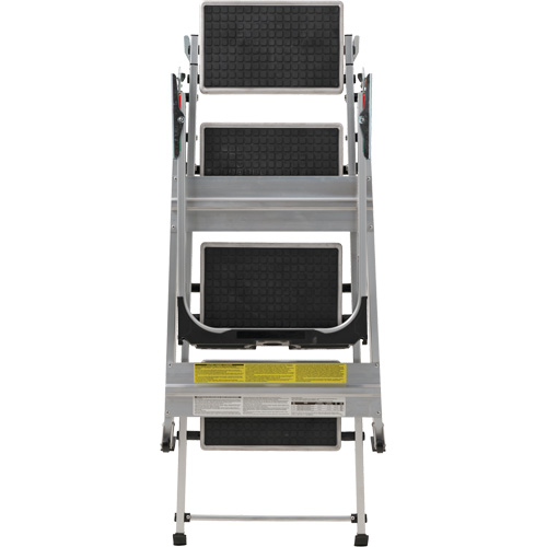 Tilt & Roll Step Stool Ladder, 4 Steps, 44.25" x 22.13" x 59" High Equipex