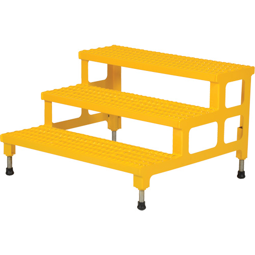 Adjustable Step-Mate Stand, 3 Step(s), 36-3/16" W x 33-7/8" L x 22-1/4" H, 500 lbs. Capacity Equipex