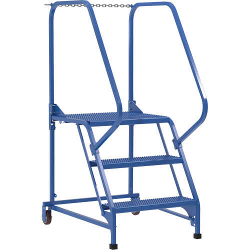 Maintenance Ladder, 3 Steps, 23-9/16" Step Width, 30" Platform Height, Steel Equipex