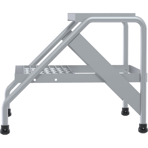Aluminum Step Stand, 2 Step(s), 22-13/16" W x 24-9/16" L x 20" H, 500 lbs. Capacity Equipex