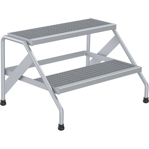 Escabeau en aluminium, 2 marche(s), 32-13/16" la x 24-9/16" lo x 20" h, Capacit&eacute; 500 lb Equipex
