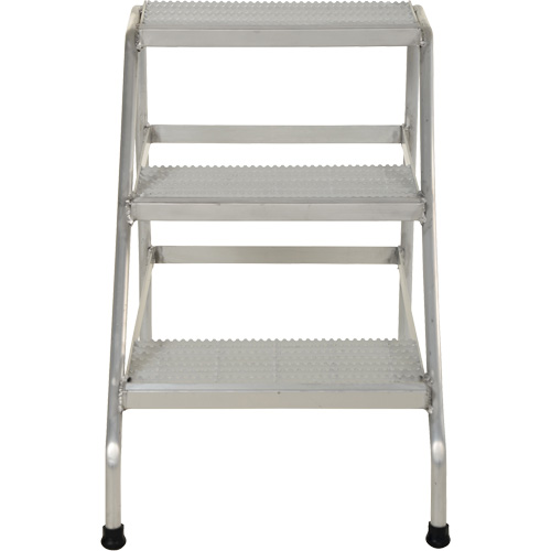 Aluminum Step Stand, 3 Step(s), 22-13/16" W x 34-9/16" L x 30" H, 500 lbs. Capacity Equipex