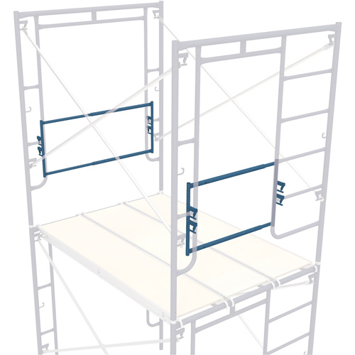 Adjustable End-Stop Scaffolding Guardrail, Guard Rail, 21" H Equipex
