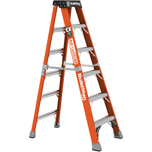 Step Ladder, 6', Fibreglass, 375 lbs. Capacity, Type 1AA Equipex