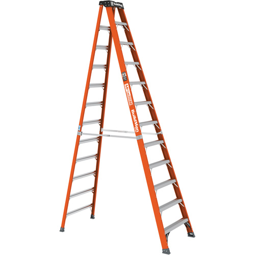 Step Ladder, 12', Fibreglass, 375 lbs. Capacity, Type 1AA Equipex