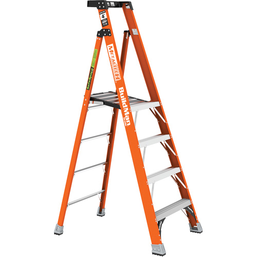 Safespace Platform Step Ladder, 4', 300 lbs. Cap. Equipex