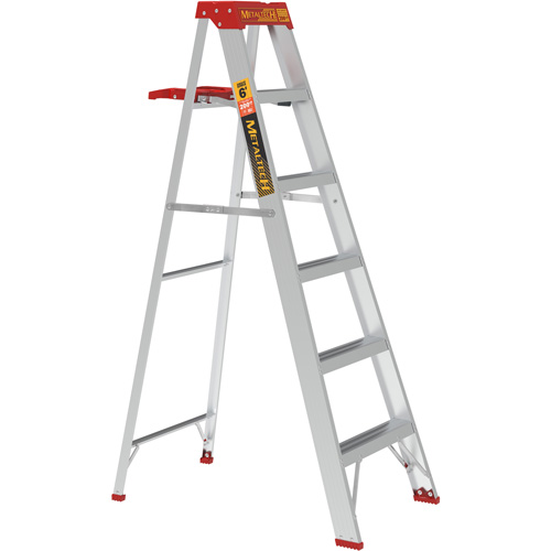Step Ladder with Paint Tray, 6', Aluminum, 200 lbs. Capacity, Type 3 Equipex
