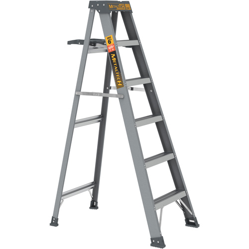 Step Ladder with Paint Tray, 6', Fibreglass, 225 lbs. Capacity, Type 2 Equipex