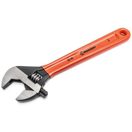 Crescent Adjustable Wrenches, 12" L, 1-1/2" Max Width, Black Equipex
