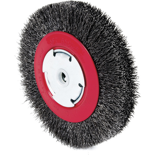 Meule 101F-3M &agrave; fils cr&ecirc;p&eacute;s, 6" dia., Fils 0,014", Arbre 1/2"/2"/5/8" Equipex