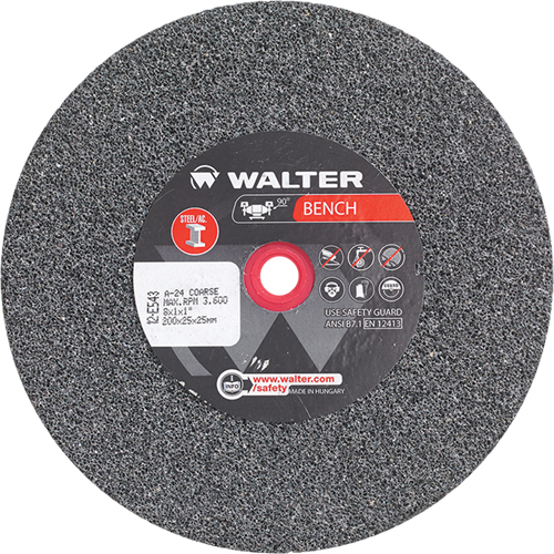 Bench Grinding Wheels, 8" x 1", 1" Arbor, 1 Equipex