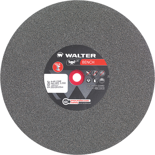Bench Grinding Wheels, 10" x 1", 1" Arbor, 1 Equipex