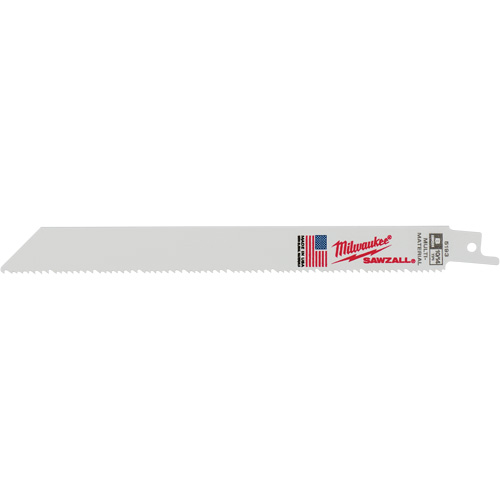 Sawzall&reg; Reciprocating Saw Blade, Bi-Metal, 10-14 TPI, 8" L x 5/8" W Equipex