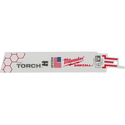 Lames The Torch Sawzall, Bim&eacute;tal, 14 Dents par pouce, 6" lo x 1" la Equipex