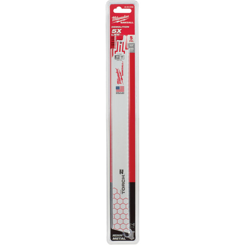 The Torch Sawzall&reg; Blade, Bi-Metal, 18 TPI, 12" L x 1" W Equipex