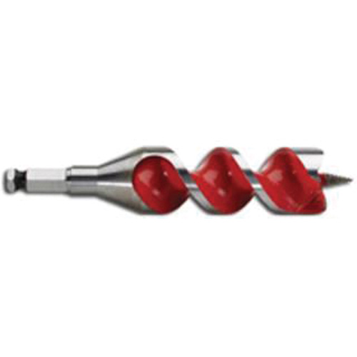 Ship Auger Drill Bit, 1-1/4 Diameter, 4" Flute, 7/16" Hex Shank Equipex