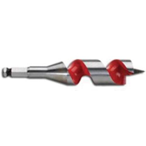 Ship Auger Drill Bit, 1-1/4 Diameter, 3" Flute, 7/16" Hex Shank Equipex