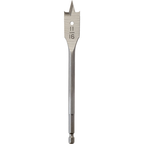 M&egrave;che plate, Diam&egrave;tre de 11/16", Tige 1/4" hex, Longeur de 6-1/8" Equipex