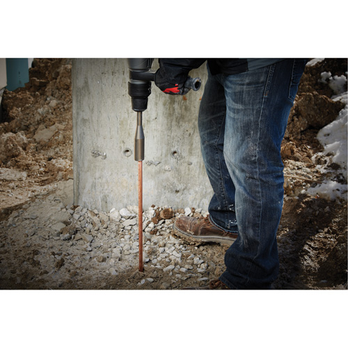 SDS-Max Ground Rod Driver, 3/4"/5/8" Tip, 3/4" Drive Size, 10" Length Equipex