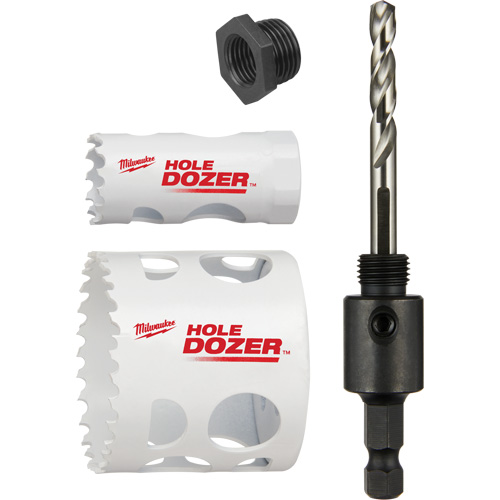 Trousse de scie-cloche Hole Dozer pour verrou de porte, 4 morceaux Equipex
