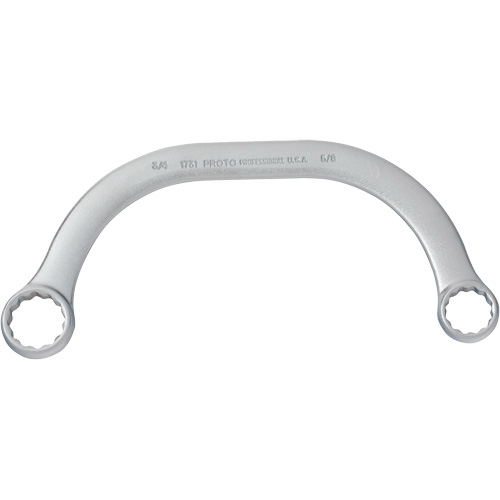 Box End Wrench, 12 Point, 5/8" x 3/4", 15° Offset, Plain Finish Equipex