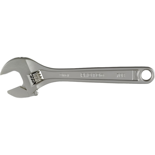 Adjustable Wrench With CLIK-STOP&reg;, 8" L, Plain Equipex