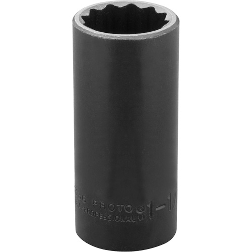 Socket, Impact, 1-1/8", 1/2" Drive, 12 Points, Deep Equipex
