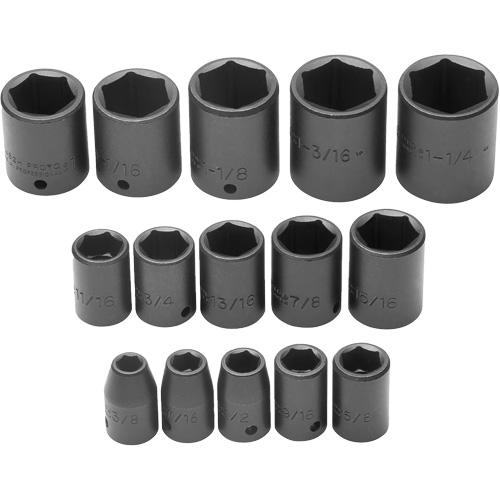 Socket Set, 6 Pcs, Impact, 1/2" Drive Size Equipex
