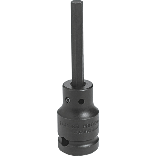 Impact Bit Socket, Hex, 12 mm x 3-1/4" L, 1/2" Drive Equipex