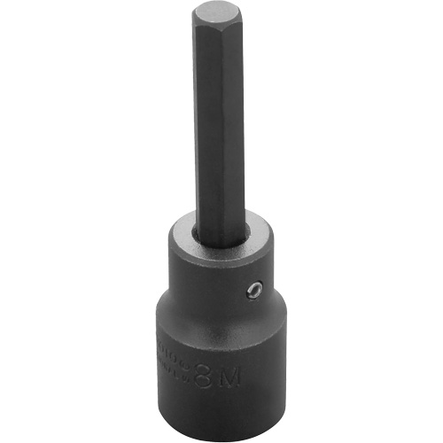 Socket Bit, Hex, 8 mm x 3-1/4" L, 1/2" Drive Equipex