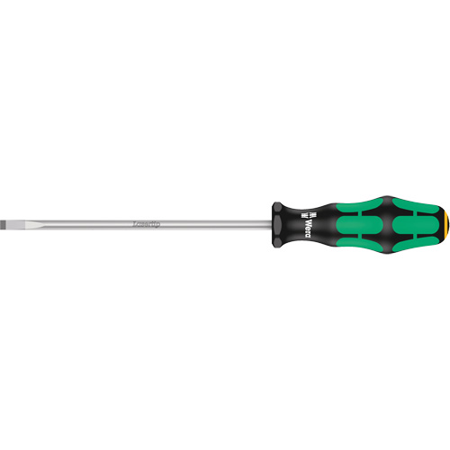Slotted Screwdriver, 1/4" Tip, Round, 9-3/4" L, Plastic Handle Equipex