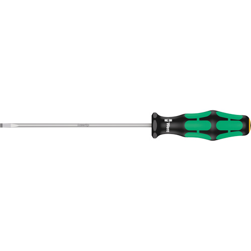 Slotted Screwdriver, 3.5 mm Tip, Round, 8-1/8" L, Plastic Handle Equipex