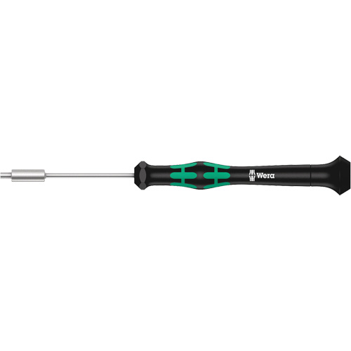 Micro-tournevis pour embouts, 2,0 mm prise, 6-3/16" lo, Non magn&eacute;tique Equipex