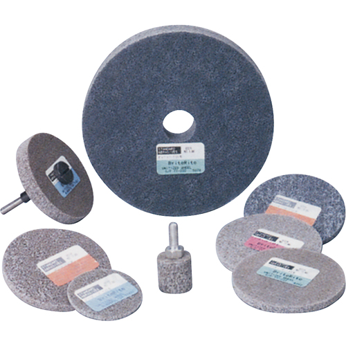 Standard Abrasives 500 Series Soft Density Unitized Wheels, 3" x 1/4", 1/4" Arbor, Medium Grit, Aluminum Oxide Equipex