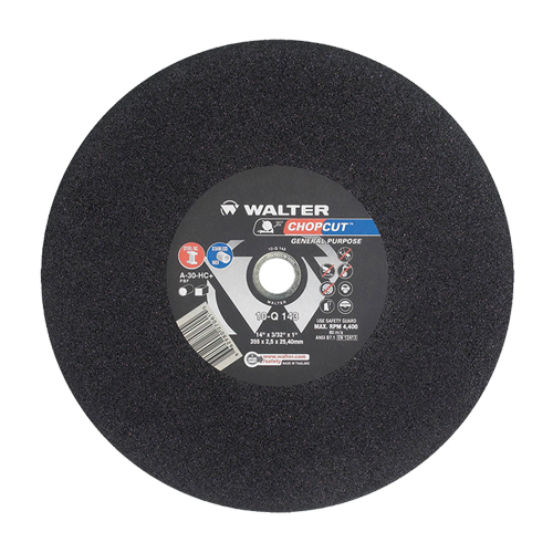 Chopcut Cut-Off Wheel, 14" x 3/32", 1" Arbor, Type 1, Aluminum Oxide, 4400 RPM Equipex