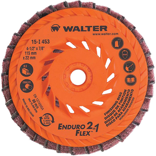 Enduro-Flex 2-in-1 Flap Disc, 4-1/2" x 5/8"-11, 80 Grit, Ceramic Equipex