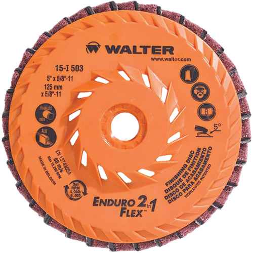 Enduro-Flex 2-in-1 Flap Disc, 5" x 5/8"-11, 80 Grit, Ceramic Equipex