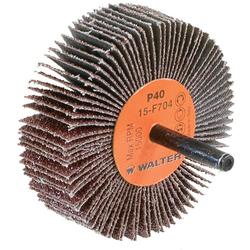 COOLCUT Flap Wheel, Aluminum Oxide, 40 Grit, 3" x 1" x 1/4" Equipex
