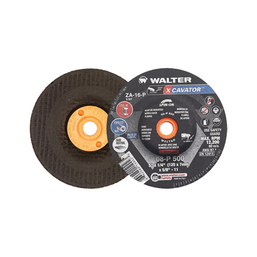 XCAVATOR Grinding Wheel, 5" x 1/4", 5/8"-11 Arbor, Zirconium, Type 27/27S Equipex