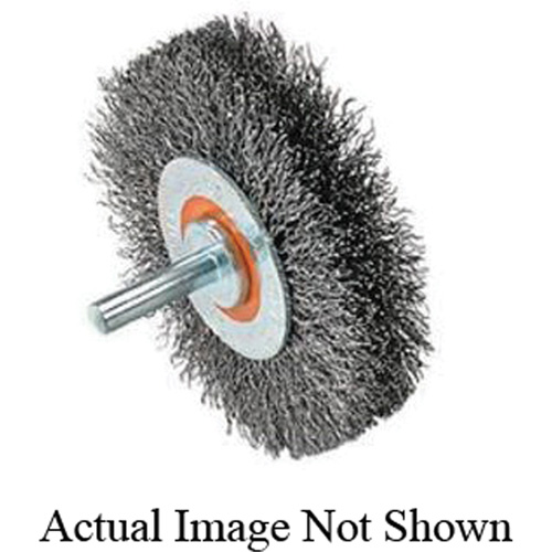 Mounted Crimped Wire Wheel, 3" Dia., 0.0118" Fill Equipex
