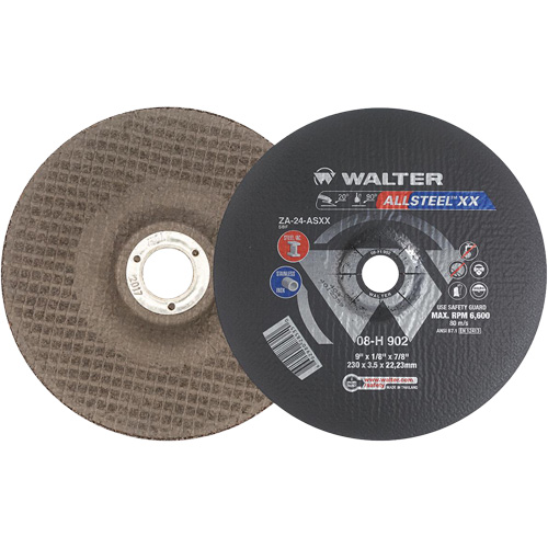 Allsteel XX Depressed Centre Grinding Wheels, 9" x 1/8", 7/8" Arbor, Type 27 Equipex