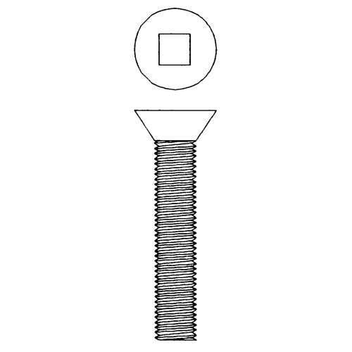 Vis m&eacute;caniques &agrave; t&ecirc;te plate, #6-32 x 3/8" lo, Zingu&eacute; Equipex