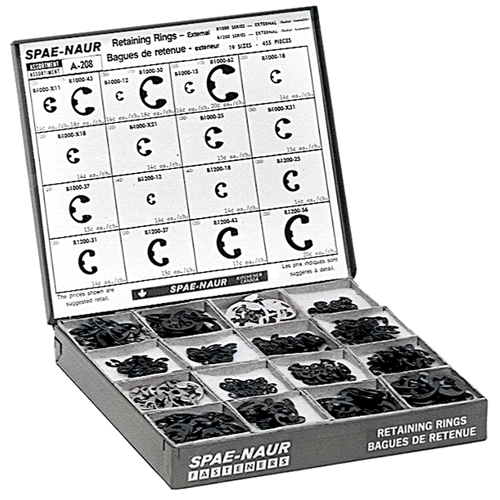 Assortiments d'anneaux externes de retenue Equipex